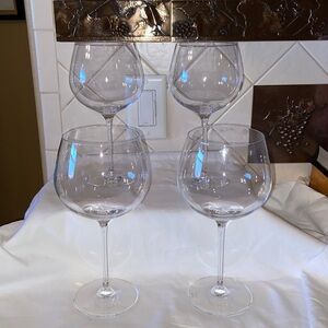 Like new WATERFORD CRYSTAL BALLOON GLASSES SET OF 4 CLEAR